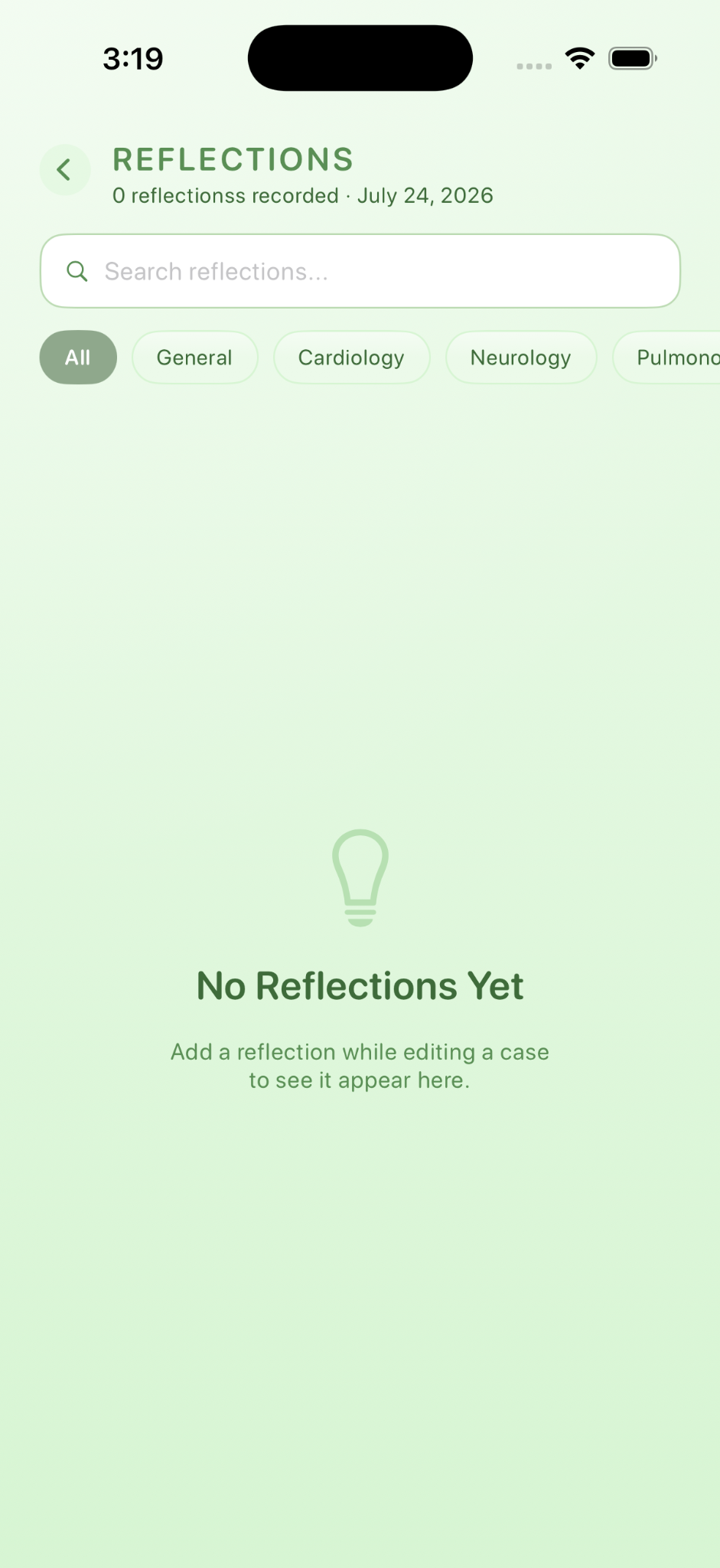 Reflections screen